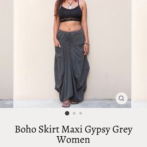 New with tags, grey bohemian maxi dress